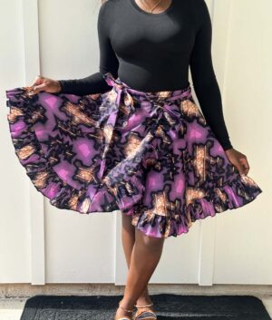 Aisha Africa Print Wrap Skirt