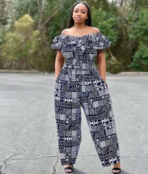 Adoma African Print Jumpsuit