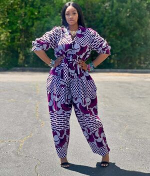 Jada African Print Rompers