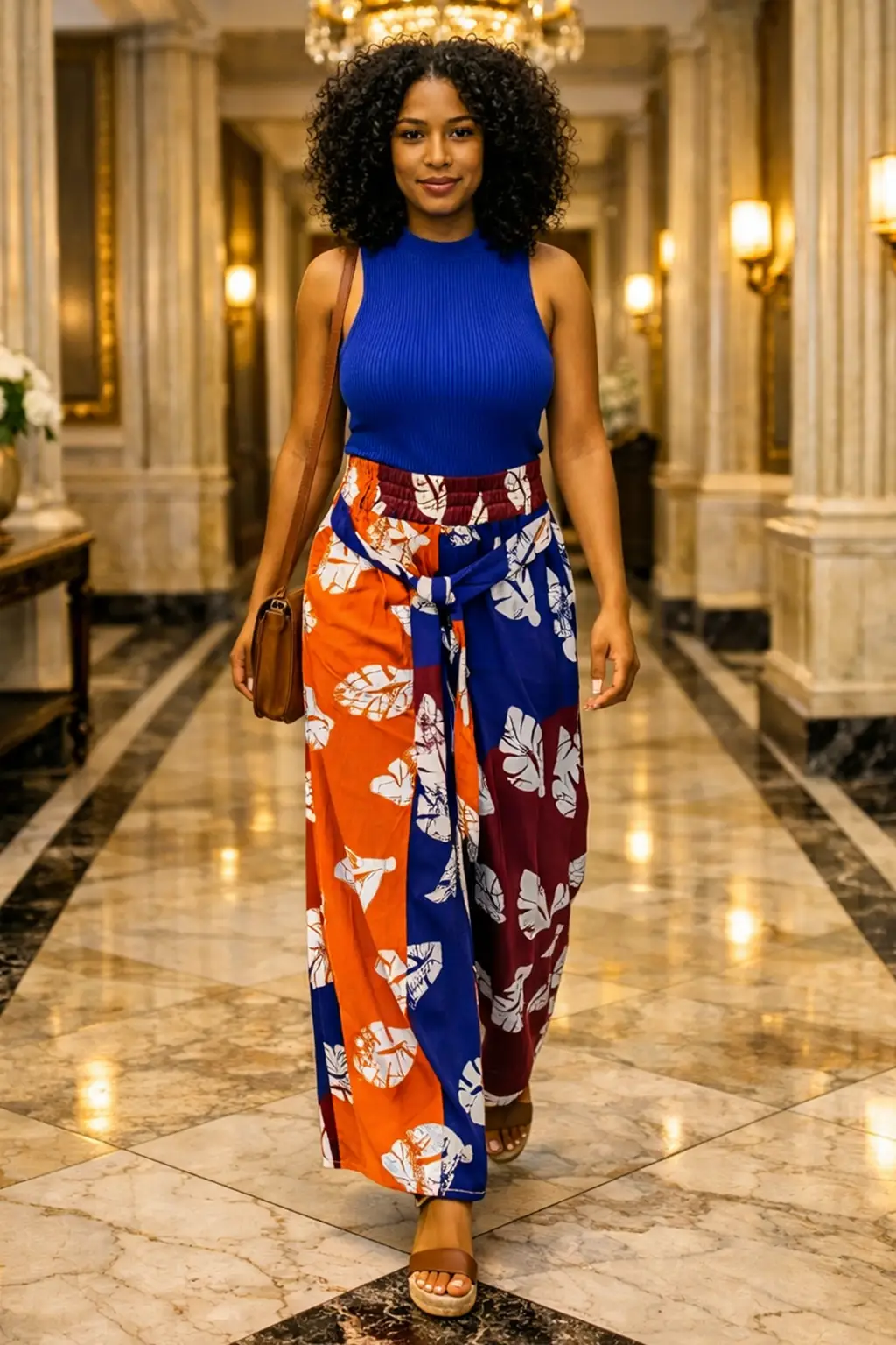 Handmade African Print Wide Leg Palazzo Pants