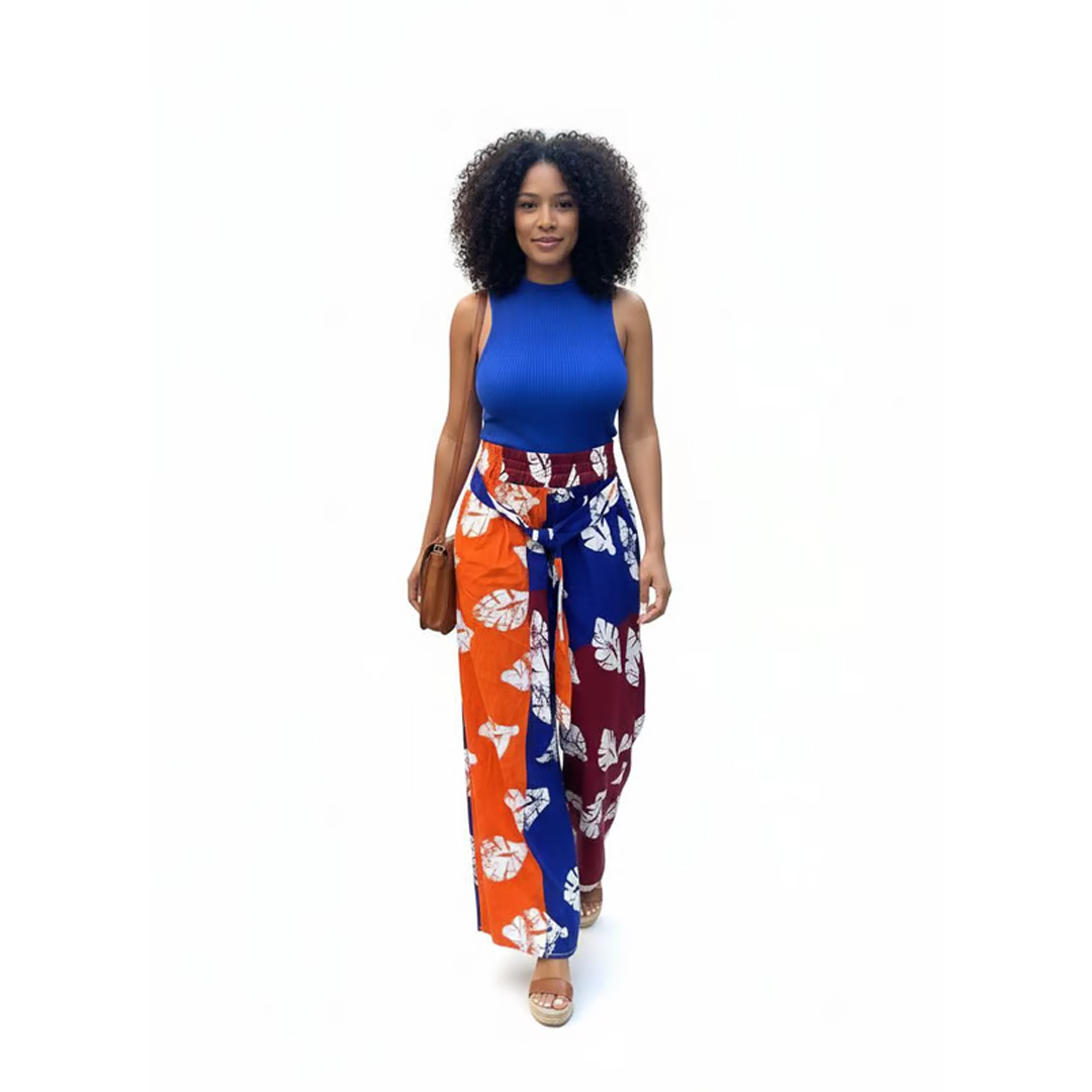 Handmade African Print Wide Leg Palazzo Pants