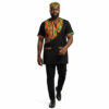 Item 27 Kente Accent Black African Men's Suit/Dashiki Set