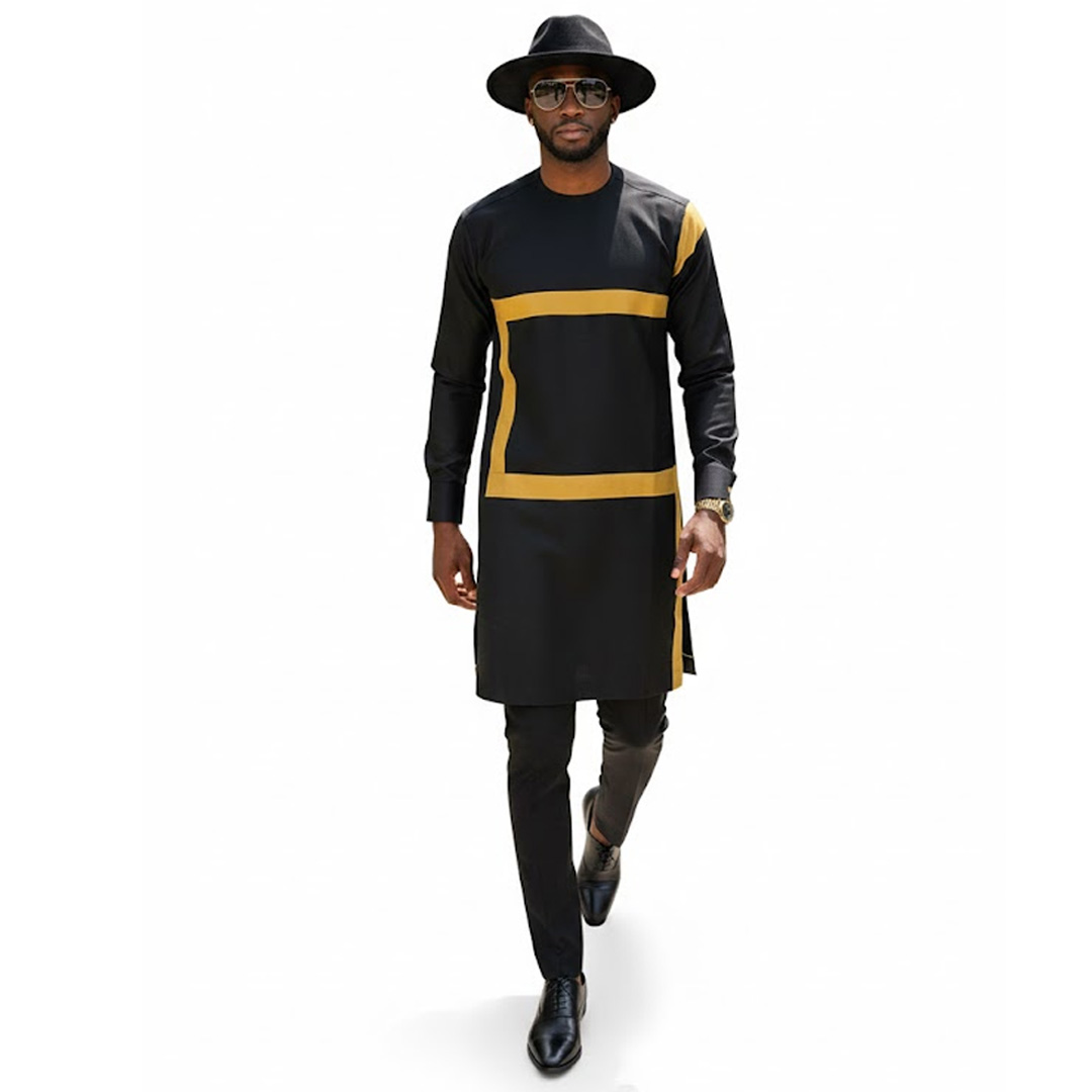 Black and Gold African Dashiki Kaftan