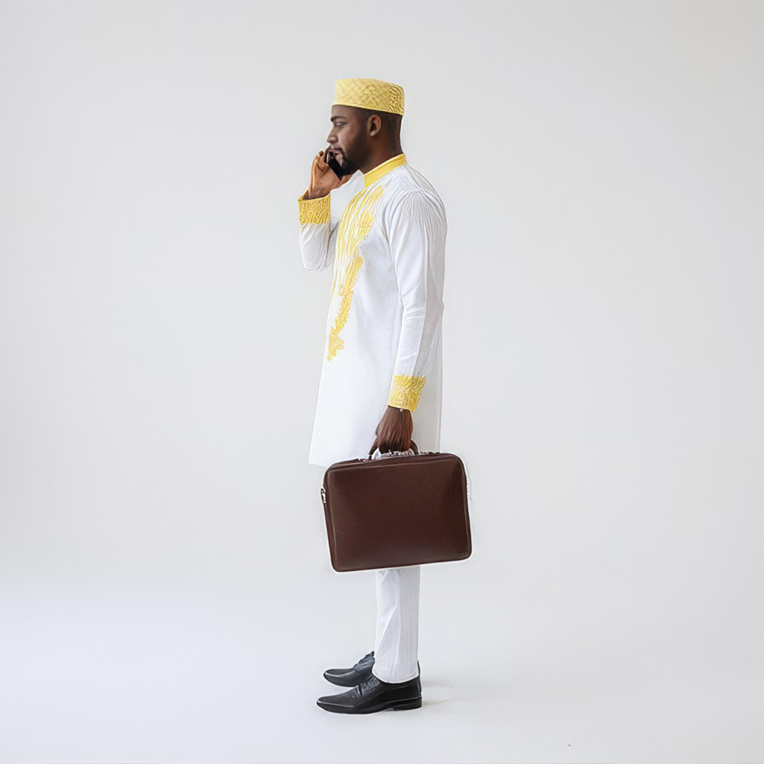 Men's African Embroidery Dashiki Suit