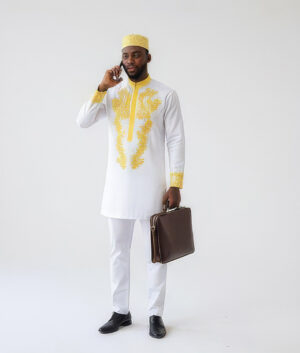 Men's African Embroidery Dashiki Suit