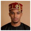 Men’s Deep Red Velvet Kufi Hat Men’s Deep Red Velvet Kufi Hat