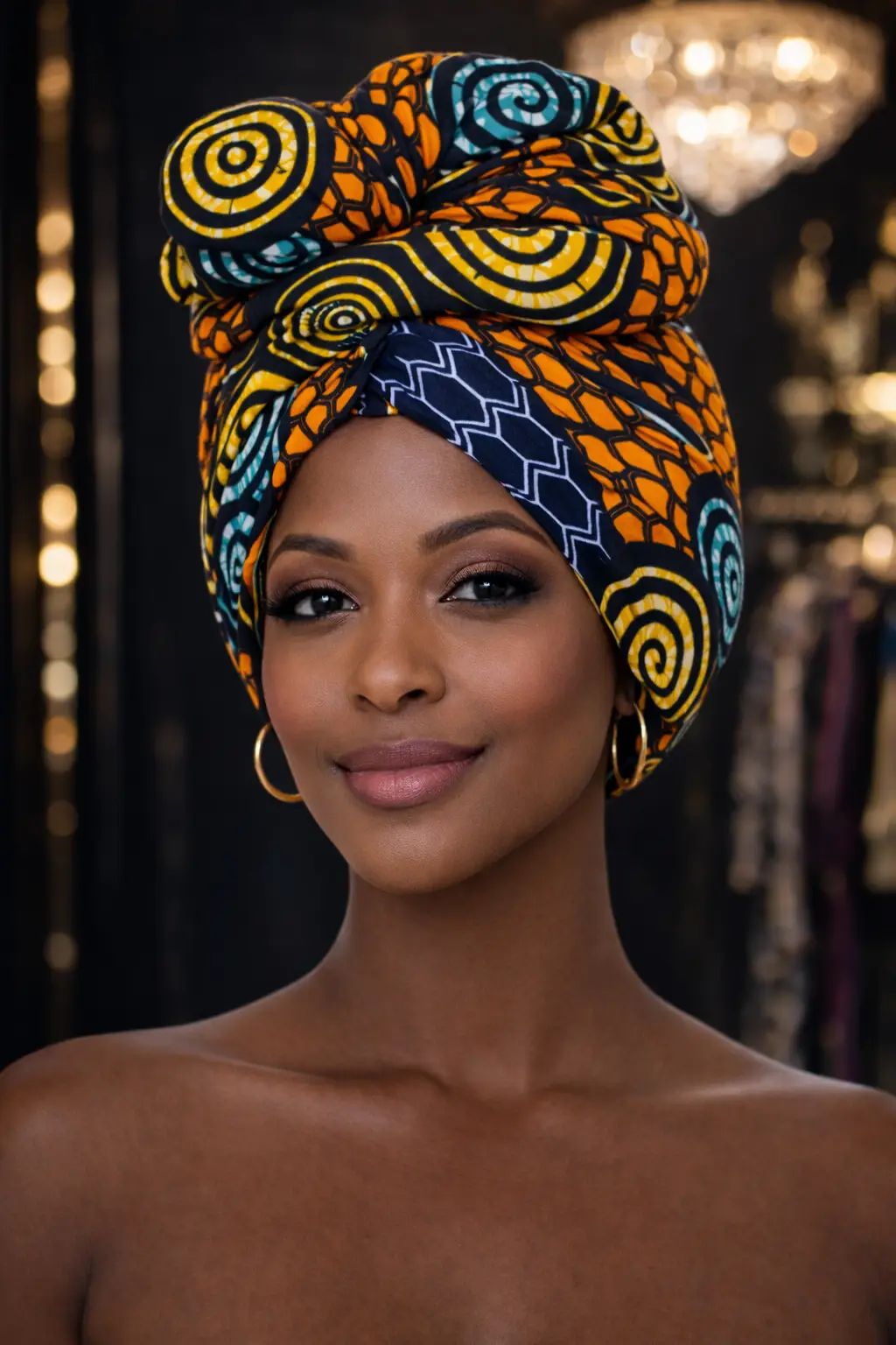 Authentic Ankara Print Cotton Headwrap 1 Authentic Ankara Print Cotton Headwrap