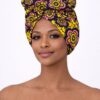 Black and Pink Floral Ankara Print Headwrap Black and Pink Floral Ankara Print Headwrap
