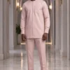 Men's Blush Pink Kaftan Suit Two-Piece Set Men's Blush Pink Kaftan Suit Two-Piece Set