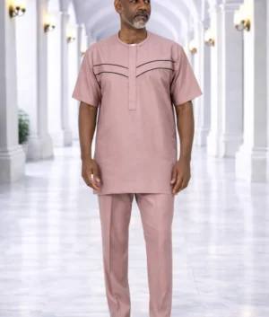 Men’s Dusty Mauve Kaftan Set