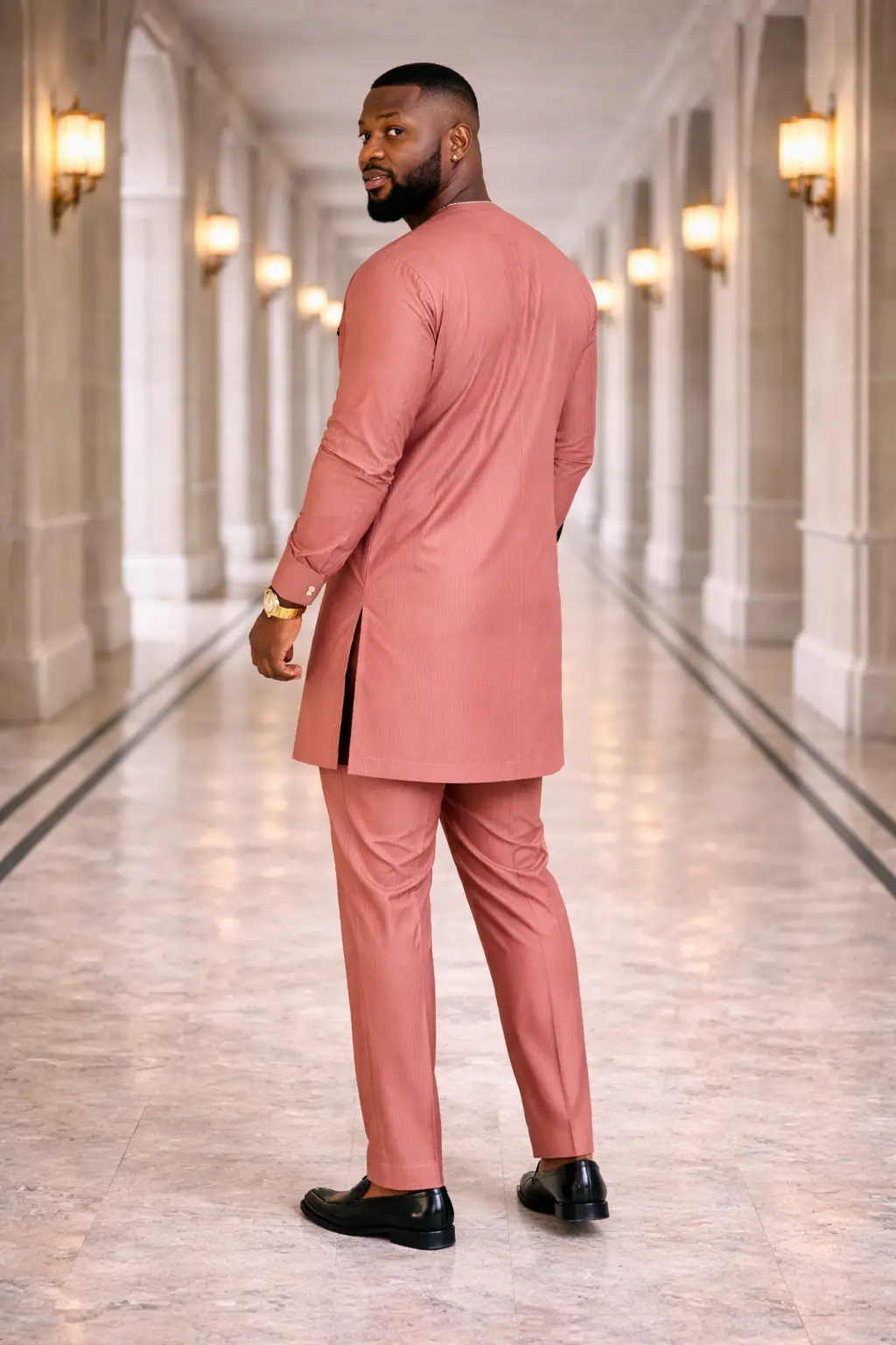 Men's Dusty Rose Senator Suit - 2-Piece Set 3 Men's Dusty Rose Senator Suit - 2-Piece Set - Image 3