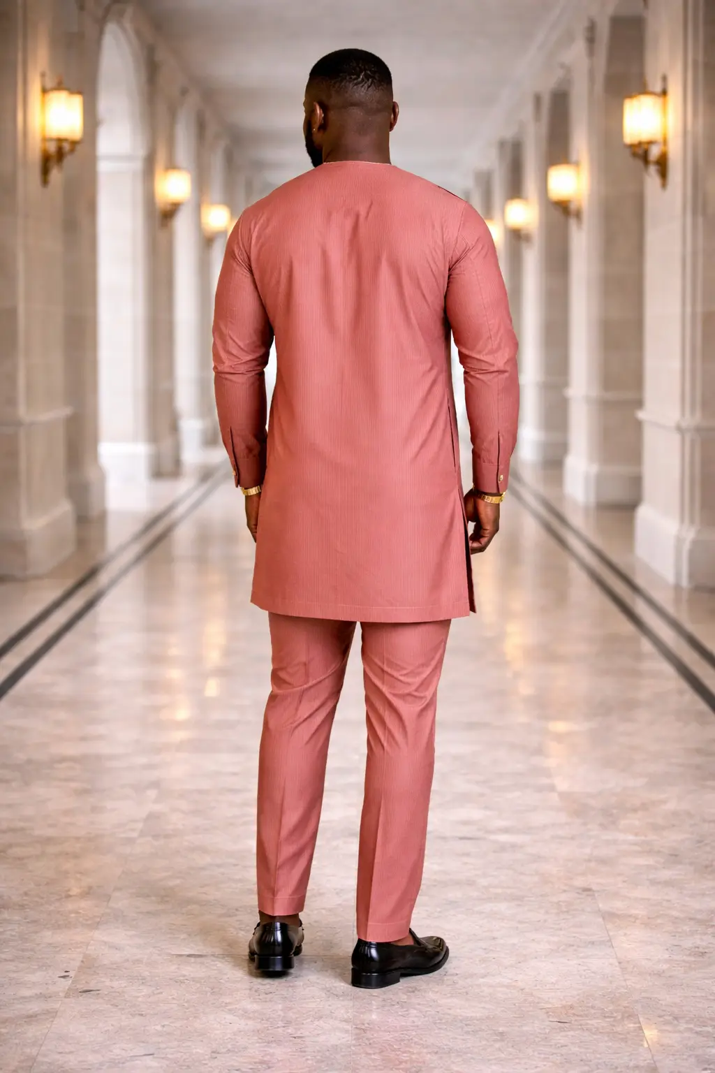 Men's Dusty Rose Senator Suit - 2-Piece Set 2 Men's Dusty Rose Senator Suit - 2-Piece Set - Image 2