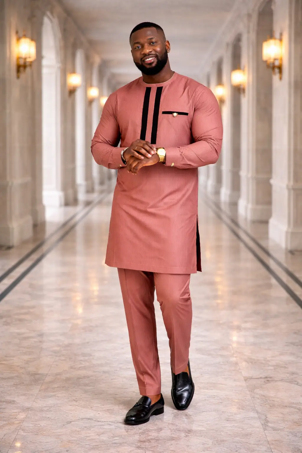 Men's Dusty Rose Senator Suit - 2-Piece Set 1 Men's Dusty Rose Senator Suit