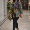 Multi-Color Ankara Wrap Kimono Jacket Multi-Color Ankara Wrap Kimono Jacket - African Top
