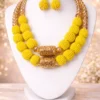 Yellow Beaded Jewelry Set Yellow Beaded Jewelry Set