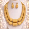 Luxury African Gold Beaded Jewelry Set Luxury African Gold Beaded Jewelry Set
