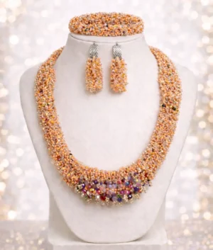 Multicolor Crystal Beaded Jewelry Set