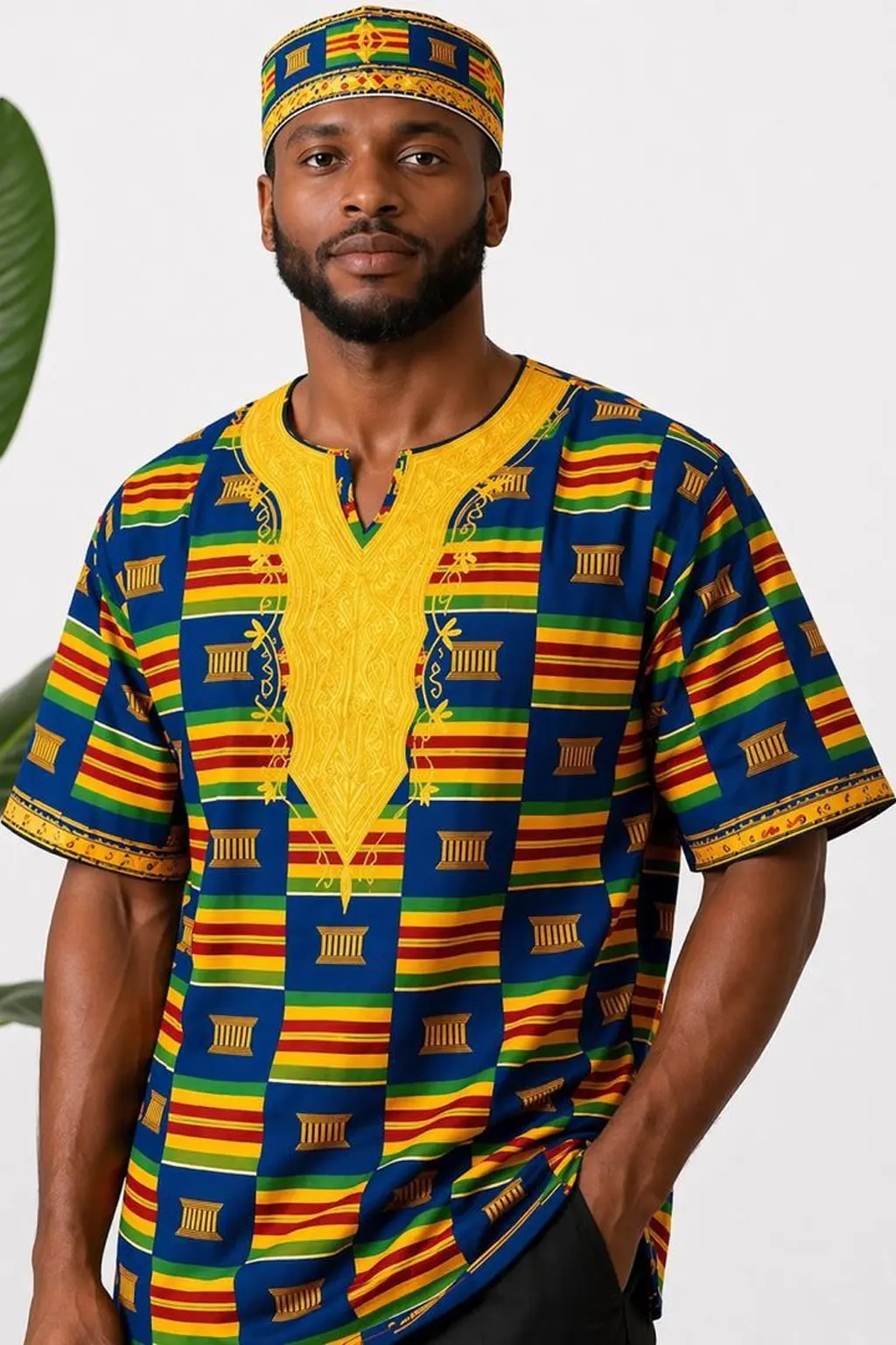 Mensa Royal African Print Dashiki Shirt
