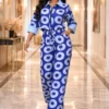Women's Blue Adire Print Pant Set Women's Blue Adire Print Pant Set