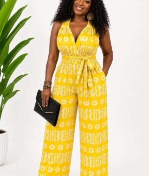 Adama Yellow African Print Jumpsuit