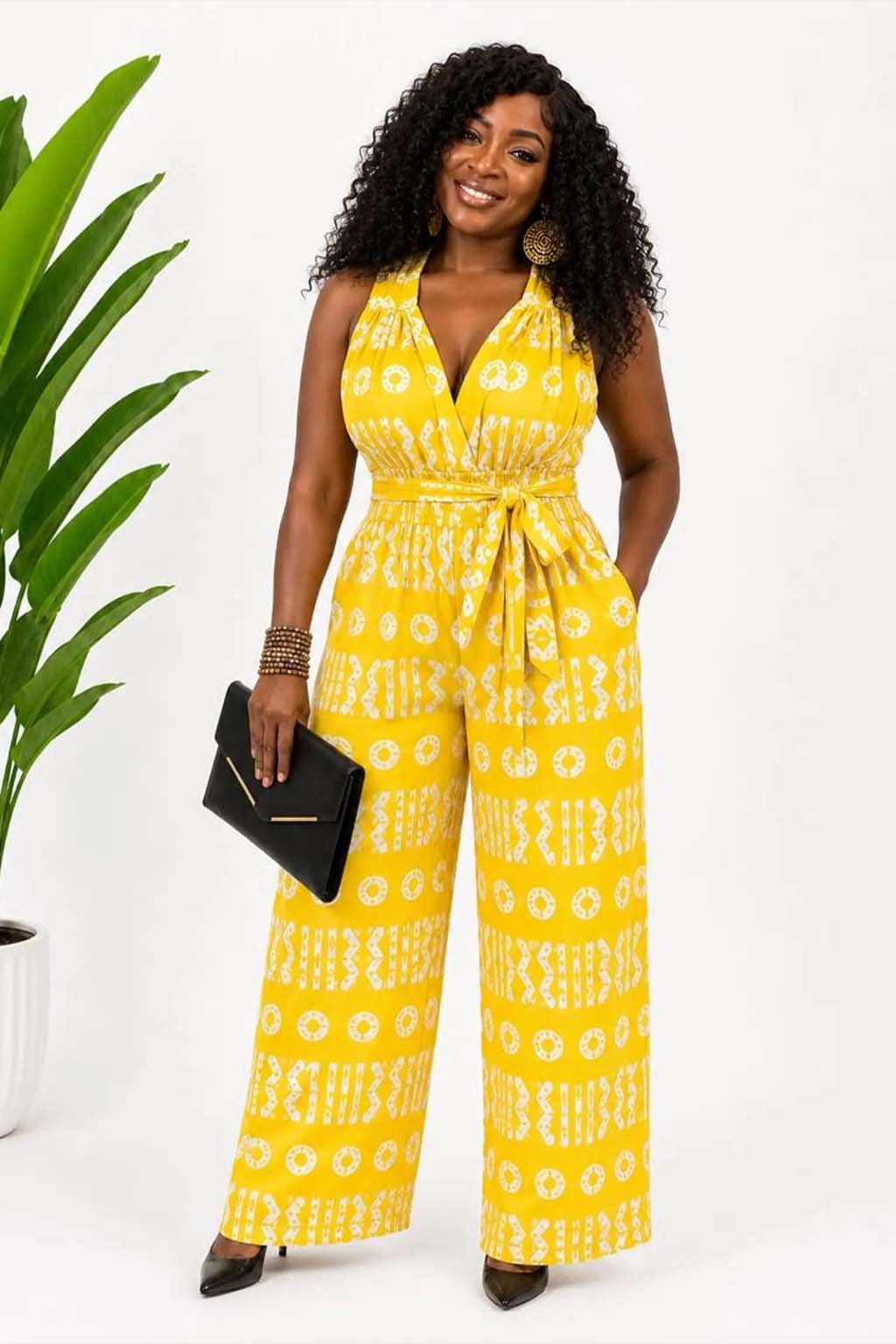 Adama Yellow African Print Jumpsuit
